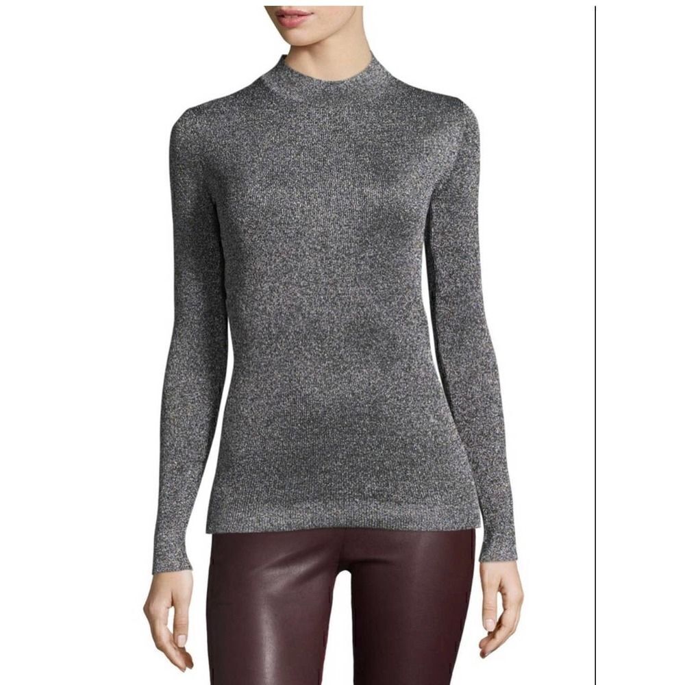 Dodo Bar Or Nev Fuschia Xenia Ribbed Crew Metallic Sweater NWT-Retails $468